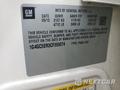 Zdjęcie 14 z 14 samochodu: 2012 BUICK LACROSSE VIN:1G4GC5ER3CF359074 - miniatura