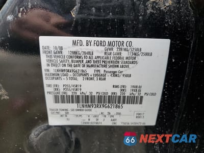 Zdjęcie 12 z 12 samochodu: 2009 LINCOLN MKS VIN:1LNHM93RX9G621865 - miniatura