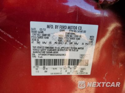 Zdjęcie 14 z 14 samochodu: 2013 FORD EXPLORER LIMITED VIN:1FM5K7F80DGA02362 - miniatura