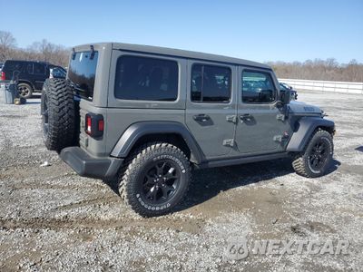 Trzecie zdjęcie samochodu z tyłu: 2022 JEEP WRANGLER UNLIMITED SPORT VIN:1C4HJXDG1NW200793 - miniatura