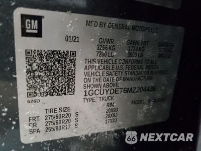 Zdjęcie 14 z 14 samochodu: 2021 CHEVROLET SILVERADO K1500 LT VIN:1GCUYDET6MZ204436 - miniatura
