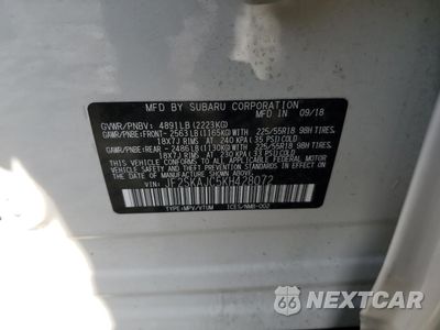 Zdjęcie 14 z 15 samochodu: 2019 SUBARU FORESTER SPORT VIN:JF2SKAJC5KH428072 - miniatura
