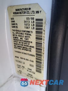 Zdjęcie 14 z 14 samochodu: 1998 NISSAN SENTRA E VIN:1N4AB41D3WC754885 - miniatura