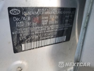 Zdjęcie 13 z 14 samochodu: 2019 HYUNDAI ELANTRA SE VIN:5NPD74LF9KH451230 - miniatura