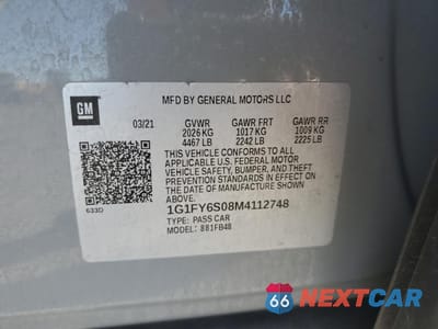 Zdjęcie 13 z 13 samochodu: 2021 CHEVROLET BOLT EV LT VIN:1G1FY6S08M4112748 - miniatura