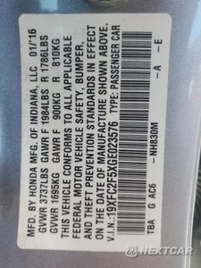 Zdjęcie 12 z 12 samochodu: 2016 HONDA CIVIC LX VIN:19XFC2F5XGE023576 - miniatura