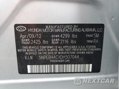 Zdjęcie 12 z 12 samochodu: 2013 HYUNDAI SONATA GLS VIN:5NPEB4ACXDH507044 - miniatura