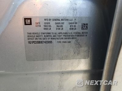 Zdjęcie 14 z 14 samochodu: 2014 CHEVROLET CRUZE LT VIN:1G1PC5SB0E7423895 - miniatura