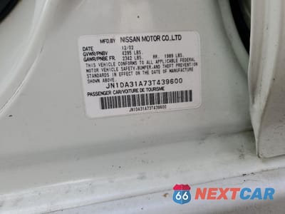 Zdjęcie 12 z 12 samochodu: 2003 NISSAN MAXIMA GLE VIN:JN1DA31A73T439600 - miniatura