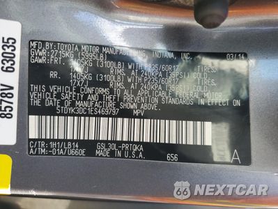 Zdjęcie 15 z 15 samochodu: 2014 TOYOTA SIENNA XLE VIN:5TDYK3DC1ES469797 - miniatura