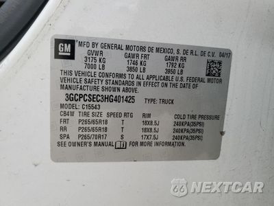 Zdjęcie 15 z 15 samochodu: 2017 CHEVROLET SILVERADO C1500 LTZ VIN:3GCPCSEC3HG401425 - miniatura