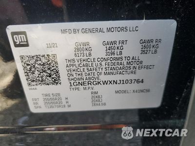 Zdjęcie 13 z 13 samochodu: 2022 CHEVROLET TRAVERSE LT VIN:1GNERGKWXNJ103764 - miniatura