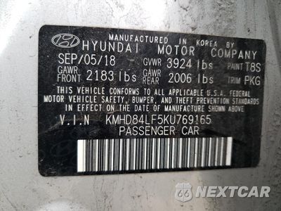 Zdjęcie 12 z 12 samochodu: 2019 HYUNDAI ELANTRA SEL VIN:KMHD84LF5KU769165 - miniatura