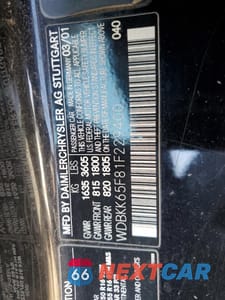 Zdjęcie 12 z 12 samochodu: 2001 MERCEDES-BENZ SLK 320 VIN:WDBKK65F81F229400 - miniatura