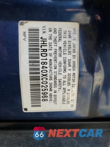 Zdjęcie 16 z 16 samochodu: 1999 HONDA CR-V LX VIN:JHLRD1840XC025968 - miniatura