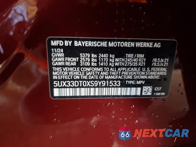 Zdjęcie 13 z 13 samochodu: 2025 BMW X4 XDRIVE30I VIN:5UX33DT0XS9Y91533 - miniatura