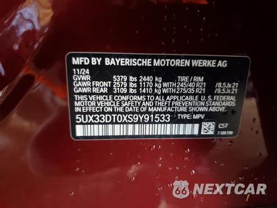 Zdjęcie 13 z 13 samochodu: 2025 BMW X4 XDRIVE30I VIN:5UX33DT0XS9Y91533 - miniatura
