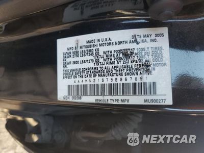 Zdjęcie 13 z 13 samochodu: 2005 MITSUBISHI ENDEAVOR LS VIN:4A4MN21S75E067891 - miniatura