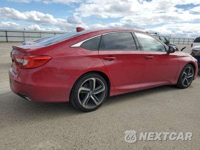 Trzecie zdjęcie samochodu z tyłu: 2018 HONDA ACCORD SPORT VIN:1HGCV1F39JA134301 - miniatura