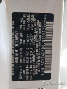 Zdjęcie 15 z 15 samochodu: 2012 HYUNDAI SANTA FE GLS VIN:5XYZGDAB8CG115129 - miniatura