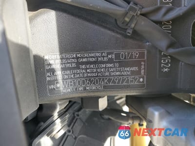 Zdjęcie 9 z 10 samochodu: 2019 BMW S 1000 R VIN:WB10D6204KZ972152 - miniatura