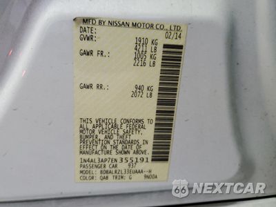 Zdjęcie 12 z 12 samochodu: 2014 NISSAN ALTIMA 2.5 VIN:1N4AL3AP7EN355191 - miniatura
