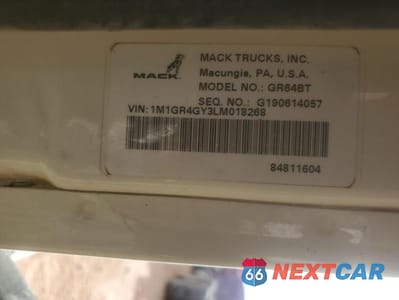Zdjęcie 10 z 10 samochodu: 2020 MACK GR64BT SEMI TRUCK VIN:1M1GR4GY3LM018268 - miniatura