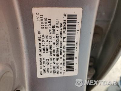 Zdjęcie 12 z 12 samochodu: 2013 HONDA ACCORD LX VIN:1HGCR2F33DA125608 - miniatura