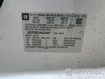 Zdjęcie 12 z 14 samochodu: 2017 CHEVROLET SILVERADO C1500 LT VIN:3GCPCREC3HG259487 - miniatura