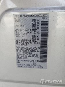 Zdjęcie 15 z 16 samochodu: 2019 NISSAN PATHFINDER S VIN:5N1DR2MNXKC596630 - miniatura