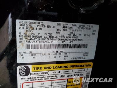 Zdjęcie 13 z 14 samochodu: 2022 FORD EXPEDITION XLT VIN:1FMJU1JT6NEA50754 - miniatura