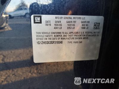 Zdjęcie 14 z 14 samochodu: 2016 CHEVROLET MALIBU PREMIER VIN:1G1ZH5SX2GF318046 - miniatura