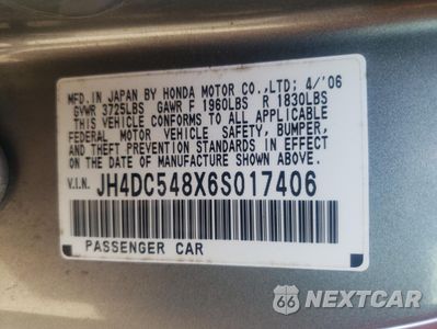 Zdjęcie 12 z 12 samochodu: 2006 ACURA RSX VIN:JH4DC548X6S017406 - miniatura