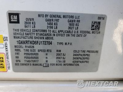 Zdjęcie 15 z 15 samochodu: 2015 GMC ACADIA DENALI VIN:1GKKRTKD6FJ172704 - miniatura