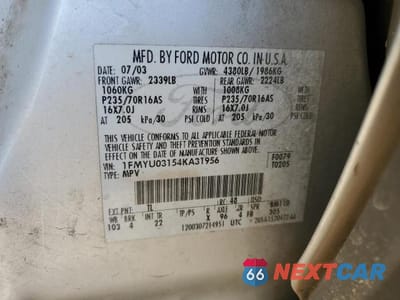 Zdjęcie 13 z 13 samochodu: 2004 FORD ESCAPE XLT VIN:1FMYU03154KA31956 - miniatura