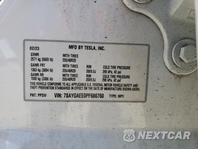 Zdjęcie 14 z 14 samochodu: 2023 TESLA MODEL Y VIN:7SAYGAEE0PF686760 - miniatura