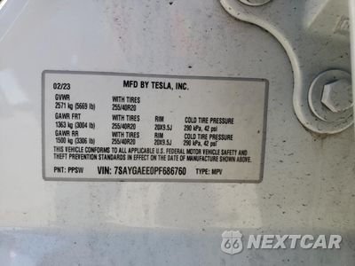 Zdjęcie 16 z 16 samochodu: 2023 TESLA MODEL Y VIN:7SAYGAEE0PF686760 - miniatura