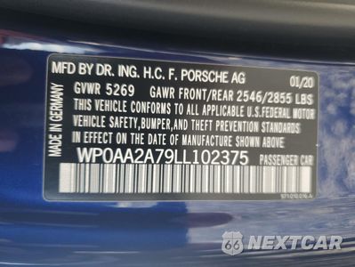 Zdjęcie 13 z 13 samochodu: 2020 PORSCHE PANAMERA BASE VIN:WP0AA2A79LL102375 - miniatura