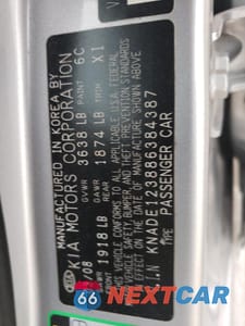 Zdjęcie 15 z 15 samochodu: 2008 KIA RIO BASE VIN:KNADE123886384387 - miniatura