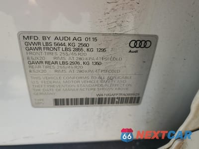 Zdjęcie 13 z 13 samochodu: 2015 AUDI SQ5 PRESTIGE VIN:WA1VGAFP7FA089929 - miniatura