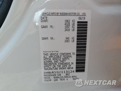 Zdjęcie 13 z 13 samochodu: 2020 NISSAN ALTIMA SR VIN:1N4BL4CV1LC113124 - miniatura