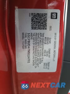 Zdjęcie 12 z 13 samochodu: 2021 CHEVROLET CORVETTE STINGRAY 2LT VIN:1G1YB2D47M5114701 - miniatura