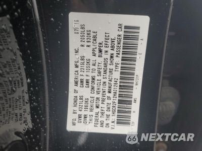 Zdjęcie 12 z 13 samochodu: 2017 HONDA ACCORD SPORT SPECIAL EDITION VIN:1HGCR2F12HA012642 - miniatura