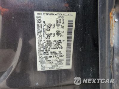 Zdjęcie 13 z 13 samochodu: 2008 NISSAN ARMADA SE VIN:5N1AA08C98N610182 - miniatura