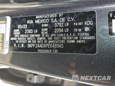 Zdjęcie 14 z 15 samochodu: 2023 KIA FORTE LX VIN:3KPF24ADXPE648945 - miniatura