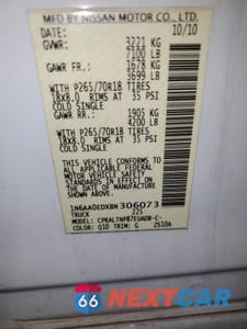 Zdjęcie 12 z 12 samochodu: 2011 NISSAN TITAN S VIN:1N6AA0EDXBN306073 - miniatura