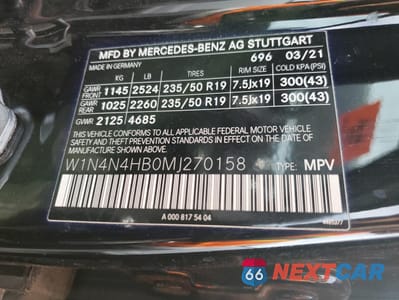 Zdjęcie 12 z 13 samochodu: 2021 MERCEDES-BENZ GLA 250 4MATIC VIN:W1N4N4HB0MJ270158 - miniatura