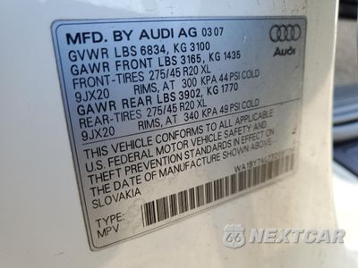 Zdjęcie 15 z 15 samochodu: 2007 AUDI Q7 3.6 QUATTRO PREMIUM VIN:WA1BY74L77D091134 - miniatura