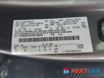 Zdjęcie 12 z 13 samochodu: 2023 FORD F350 SUPER DUTY VIN:1FT8W3DT2PEC54653 - miniatura