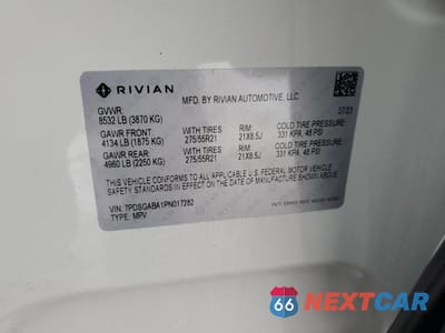 Zdjęcie 15 z 15 samochodu: 2023 RIVIAN R1S ADVENTURE VIN:7PDSGABA1PN017282 - miniatura